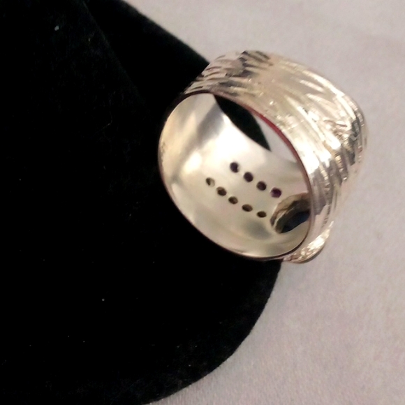 Petite   NATURAL .50ct blue star sapphire 💙 band ring Size 6.75 - Picture 5 of 6